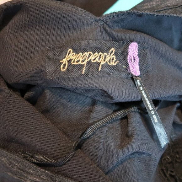 Free People Look of Love Ruched Lace Inset Dress 4 - Picture 7 of 15